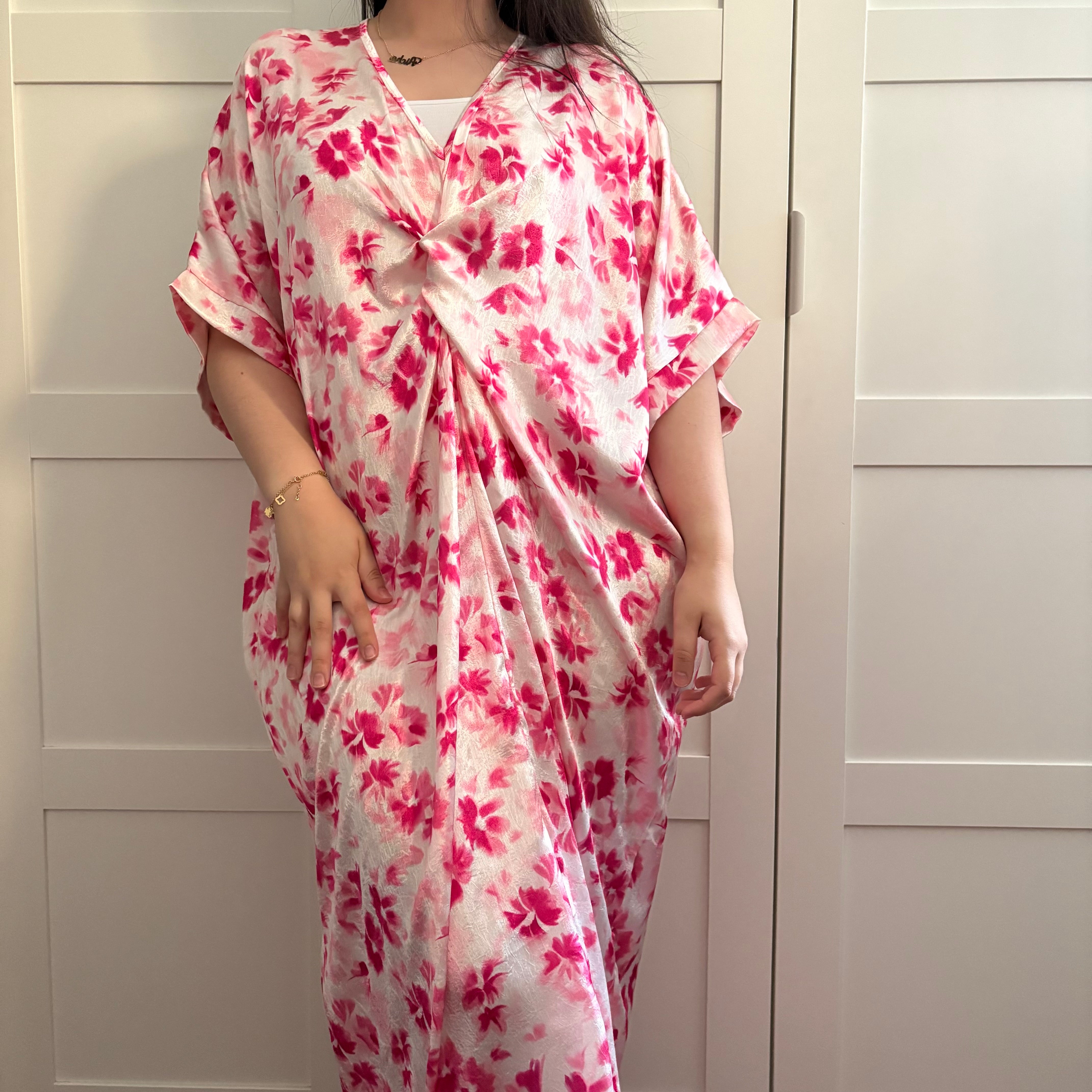 Vestido nudo rosa