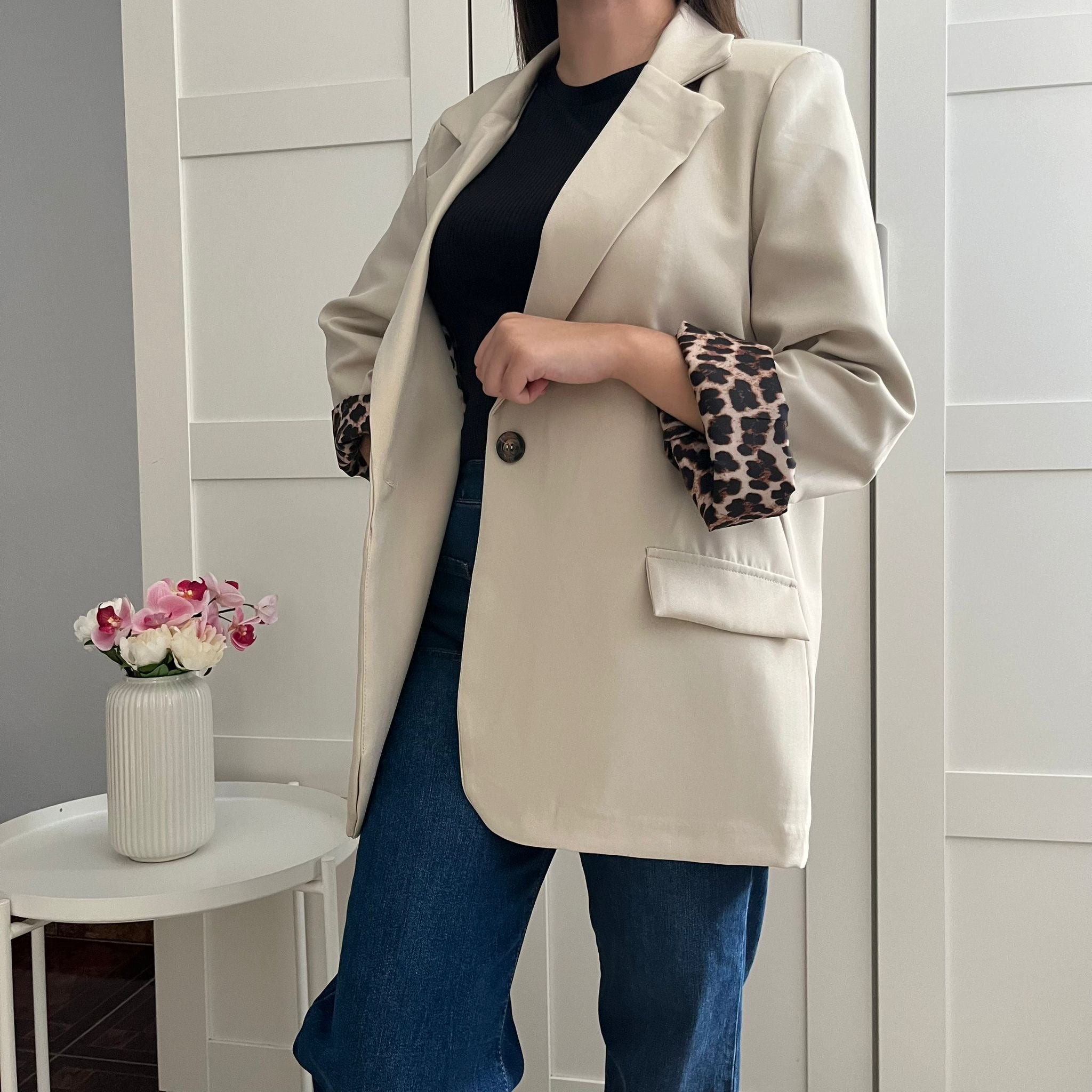 Blazer print oversize